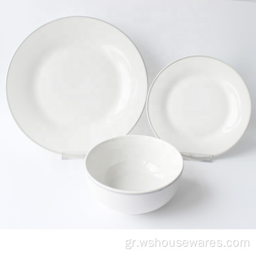 12pcs Hot Selling Porcelain White Color Setware